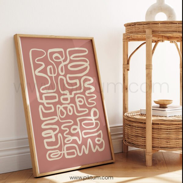 Modern Abstract Pastel Pink Wall Art Print