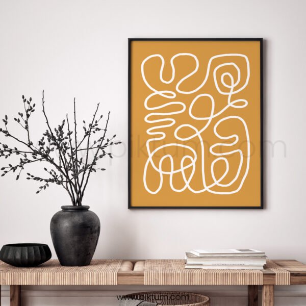 Modern Abstract Line Art Printable Wall Decor