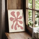 Abstract Minimalist Printable Wall ArtnMuted Pink Decor
