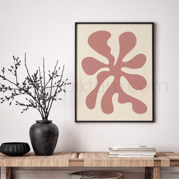 Abstract Minimalist Printable Wall ArtnMuted Pink Decor