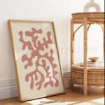 Abstract Pink and Beige Wall Art Printable - Modern Home Decor