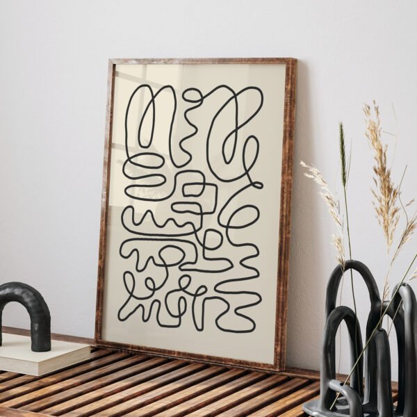Modern Abstract Line Art Printable Wall Art
