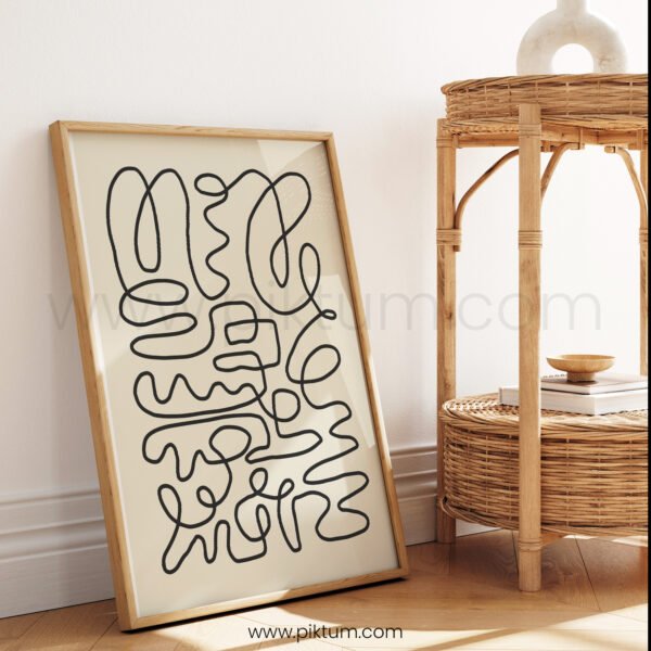 Modern Abstract Line Art Printable Wall Art