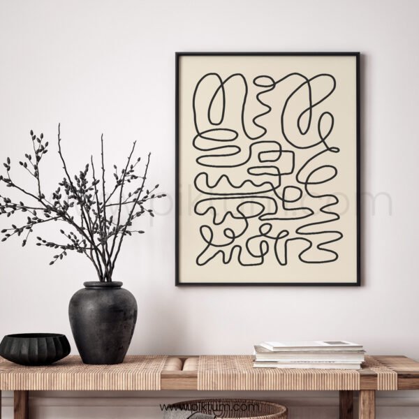 Modern Abstract Line Art Printable Wall Art