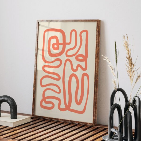 Modern Abstract Line Wall Art Print
