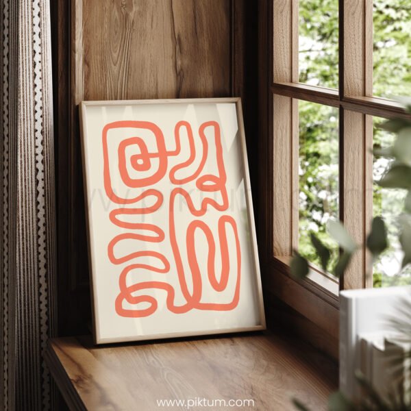 Modern Abstract Line Wall Art Print