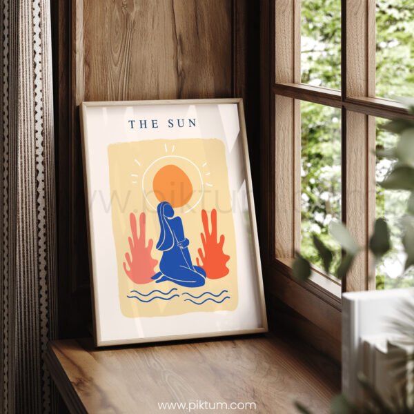 Minimalist Sun Art Print - Printable Wall Decor