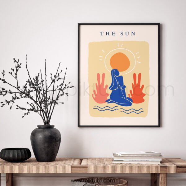 Minimalist Sun Art Print - Printable Wall Decor
