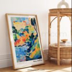 Vibrant Abstract Printable Wall Art Inspired by Matisse