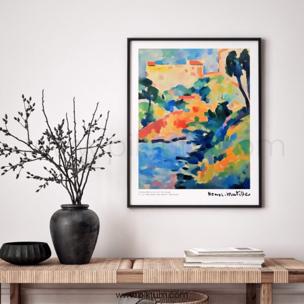 Vibrant Abstract Printable Wall Art Inspired by Matisse