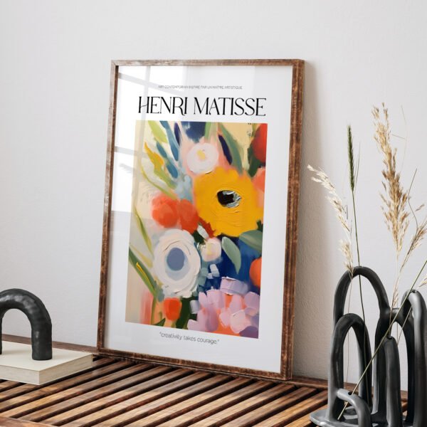 Colorful Matisse-Inspired Abstract Wall Art Print