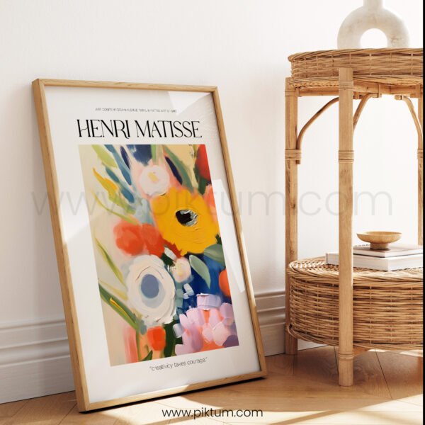 Colorful Matisse-Inspired Abstract Wall Art Print