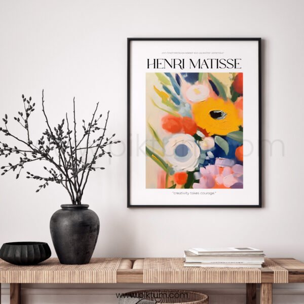 Colorful Matisse-Inspired Abstract Wall Art Print