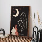 Minimalist Digital Wall Art - Moon & Figure by Matisse