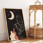 Minimalist Digital Wall Art - Moon & Figure by Matisse