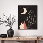 Minimalist Digital Wall Art - Moon & Figure by Matisse