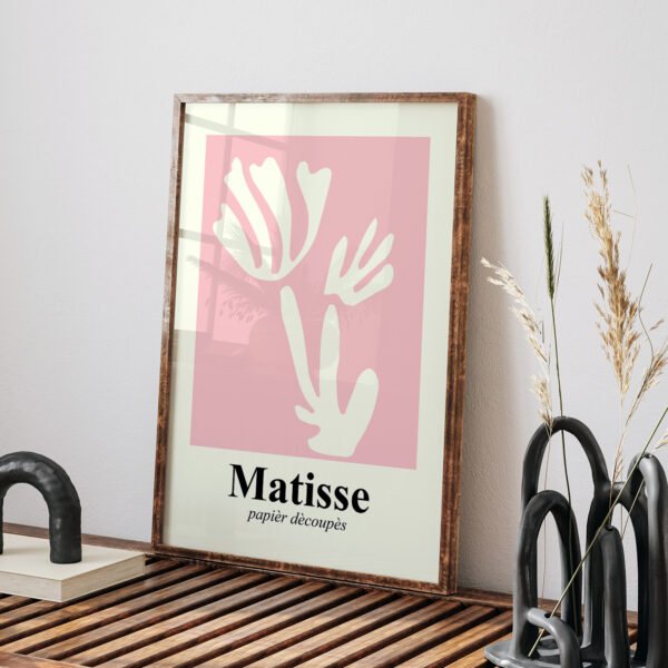 Abstract Matisse Style Pink Wall Art Print - Printable Decor