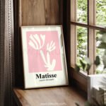 Abstract Matisse Style Pink Wall Art Print - Printable Decor