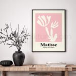 Abstract Matisse Style Pink Wall Art Print - Printable Decor