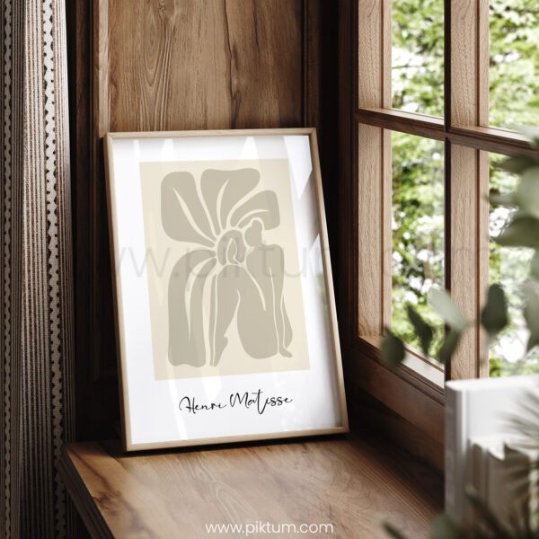 Elegant Beige Modern Line Art Printable Wall Decor