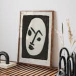 Abstract Printable Wall Art - Black and White Face Design