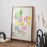 Vibrant Abstract Swirl Printable Wall Art for Modern Decor