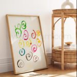 Vibrant Abstract Swirl Printable Wall Art for Modern Decor