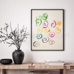 Vibrant Abstract Swirl Printable Wall Art for Modern Decor