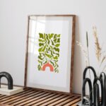 Minimalist Green Botanical Printable Wall Art