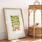 Minimalist Green Botanical Printable Wall Art