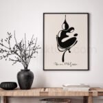 Abstract Minimalist Printable Wall Art - Modern Black and White Décor