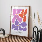 Minimalist Floral Printable Wall Art - Vibrant Matisse Style for Modern Decor
