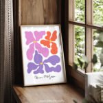 Minimalist Floral Printable Wall Art - Vibrant Matisse Style for Modern Decor