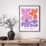 Minimalist Floral Printable Wall Art - Vibrant Matisse Style for Modern Decor