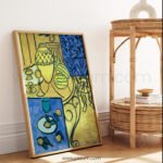 Modern Abstract Printable Wall Art - Vibrant Yellow and Blue Decor