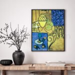 Modern Abstract Printable Wall Art - Vibrant Yellow and Blue Decor