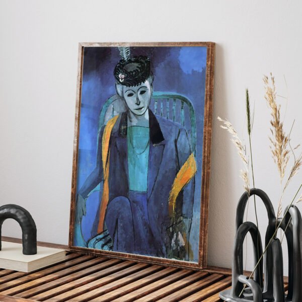 Abstract Printable Wall Art with Blue Tones for Living Room Decor