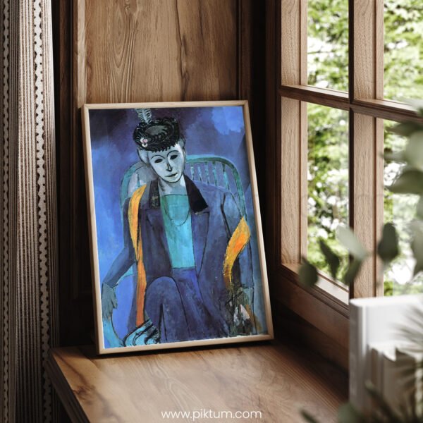 Abstract Printable Wall Art with Blue Tones for Living Room Decor