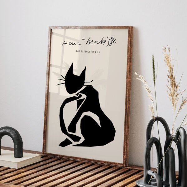Minimalist Cat Silhouette Printable Wall Art