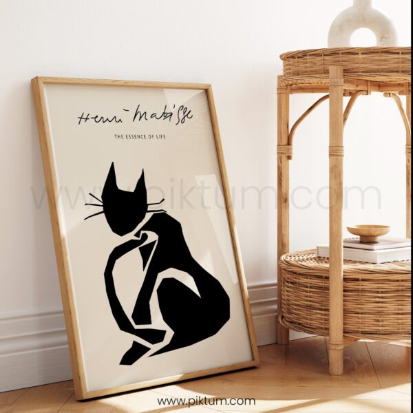 Minimalist Cat Silhouette Printable Wall Art