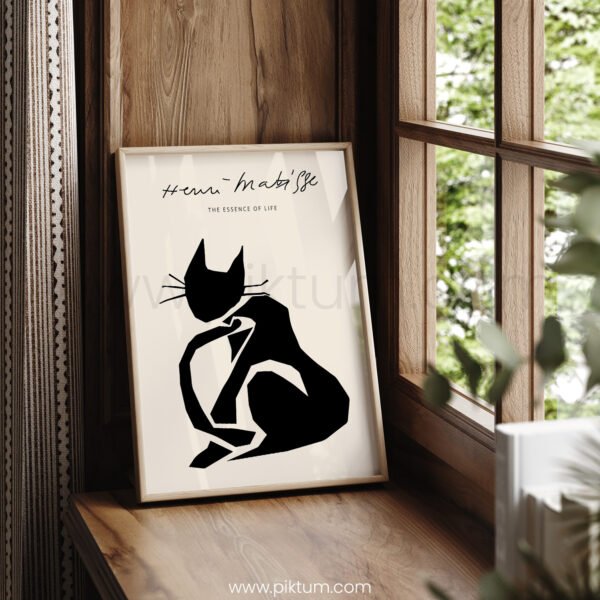 Minimalist Cat Silhouette Printable Wall Art