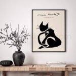 Minimalist Cat Silhouette Printable Wall Art