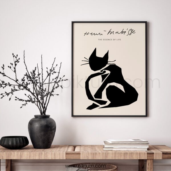 Minimalist Cat Silhouette Printable Wall Art