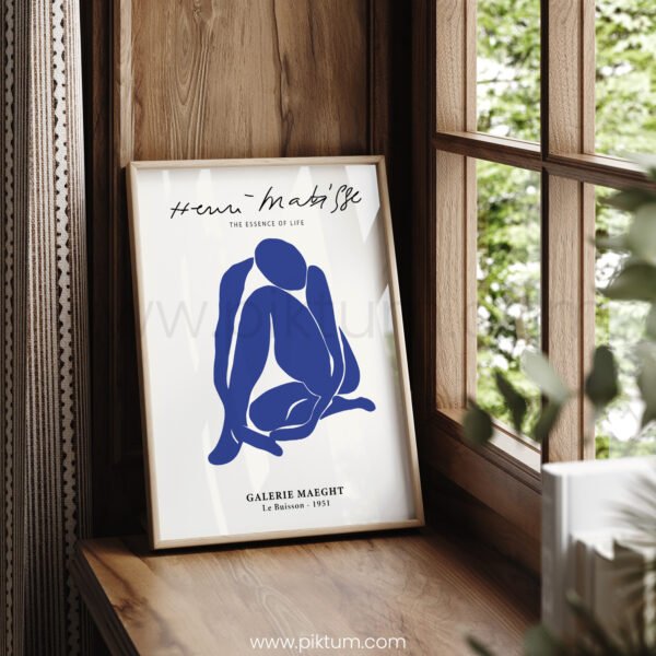 Henri Matisse Abstract Blue Figure Printable Wall Art