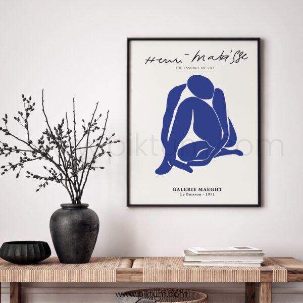 Henri Matisse Abstract Blue Figure Printable Wall Art