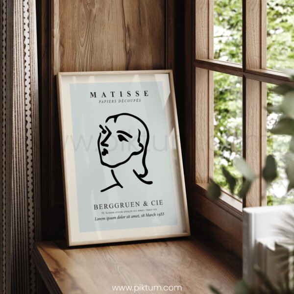 Minimalist Matisse Line Art Printable Wall Decor