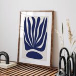 Abstract Minimalist Blue Wall Art Print