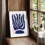 Abstract Minimalist Blue Wall Art Print