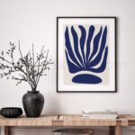 Abstract Minimalist Blue Wall Art Print