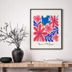 Vibrant Modern Bird and Floral Printable Wall Art